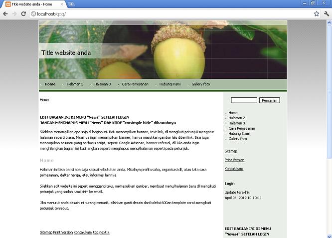 koleksi tema website