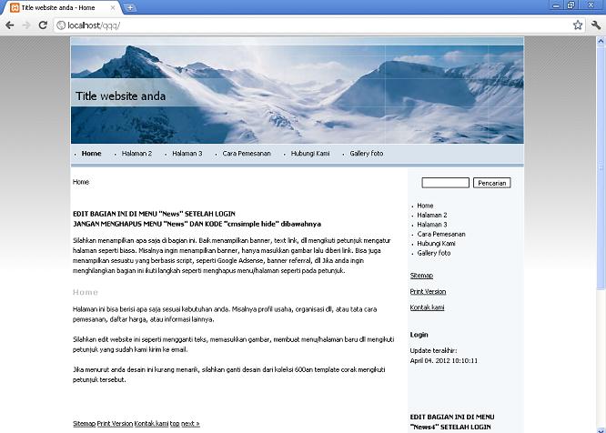 koleksi tema website