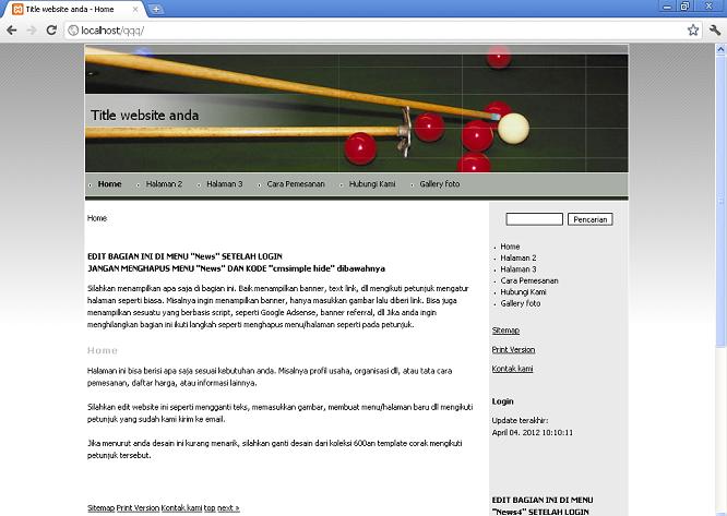 koleksi tema website