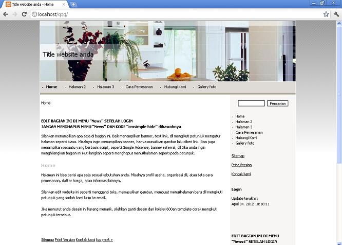 koleksi tema website