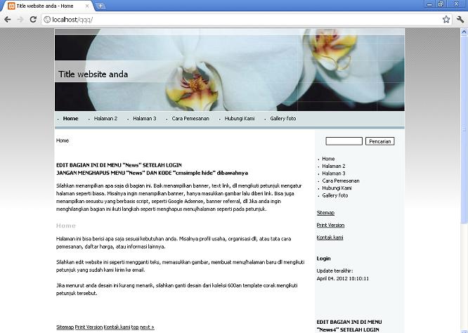 koleksi tema website