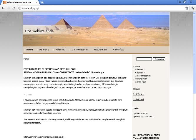 koleksi tema website