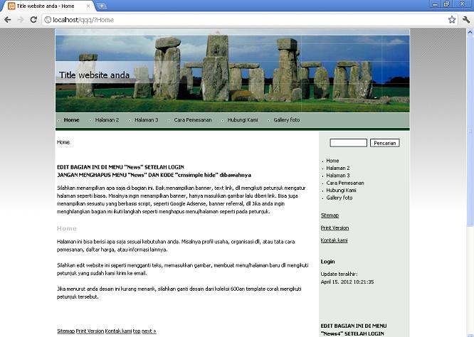 koleksi tema website