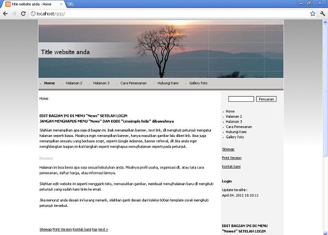 koleksi tema website