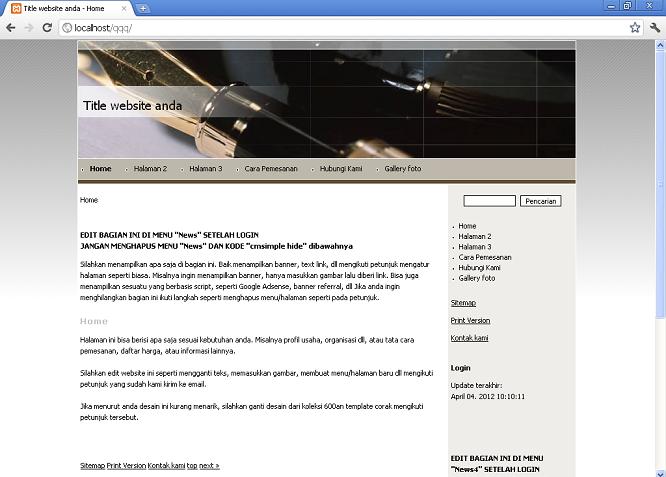 koleksi tema website