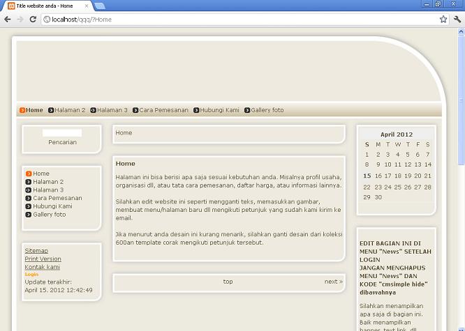 koleksi tema website