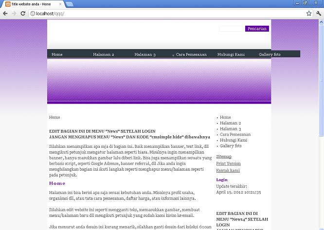 koleksi tema website