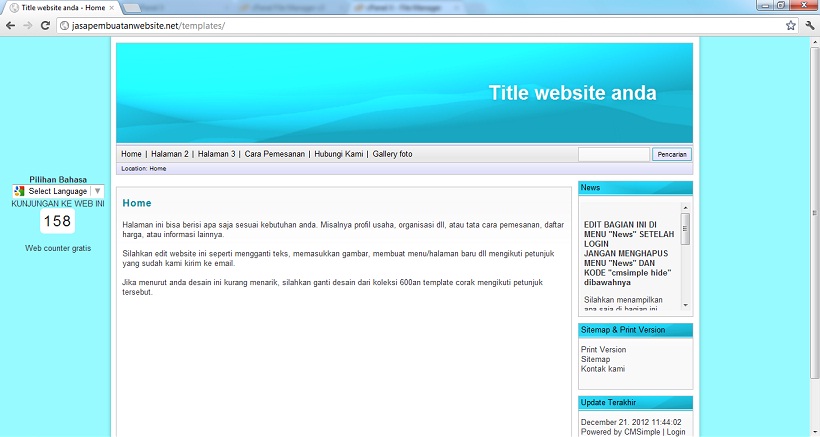 koleksi tema website