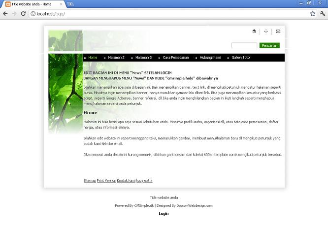koleksi tema website