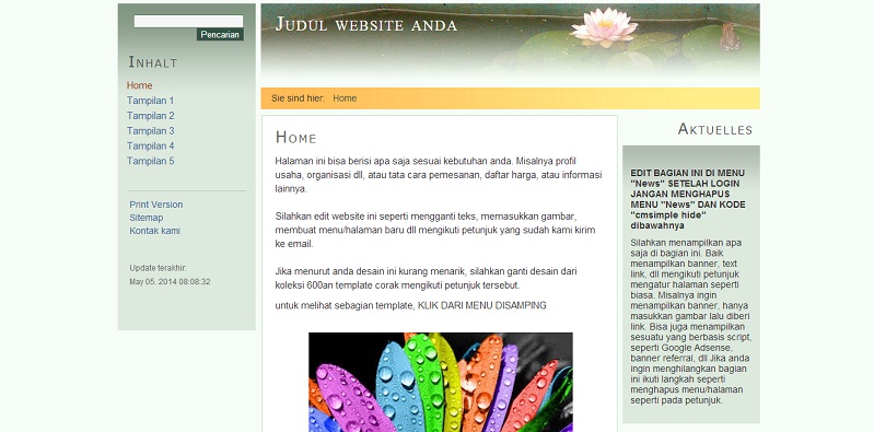 koleksi tema website