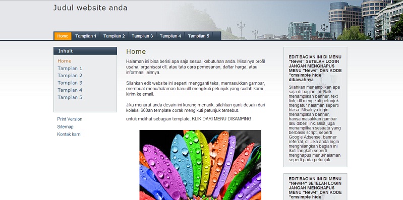 koleksi tema website
