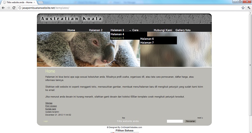 koleksi tema website
