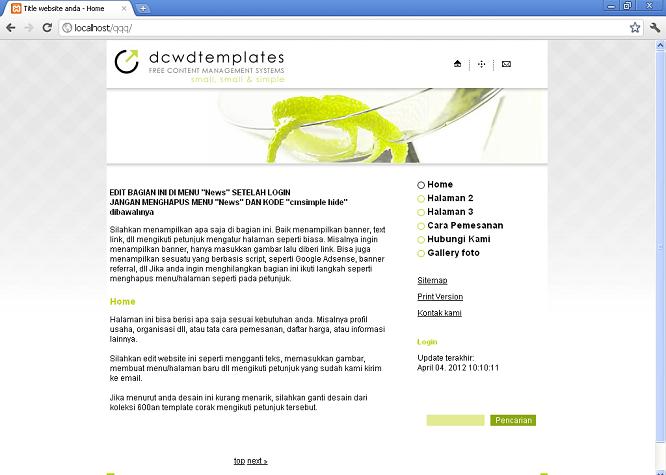 koleksi tema website