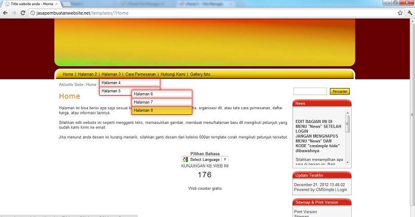 koleksi tema website