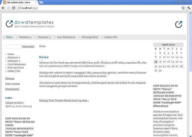 koleksi tema website