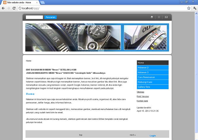 koleksi tema website