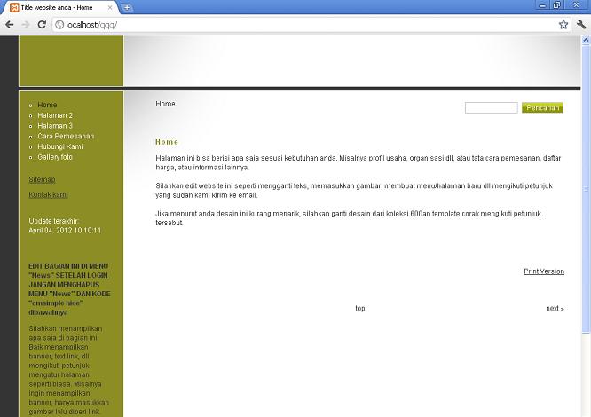 koleksi tema website